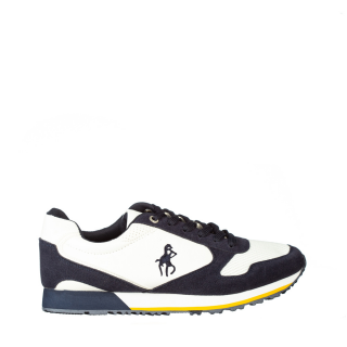 Ανδρικά αθλητικά παπούτσια   Gionopol λευκά  με μπλε
